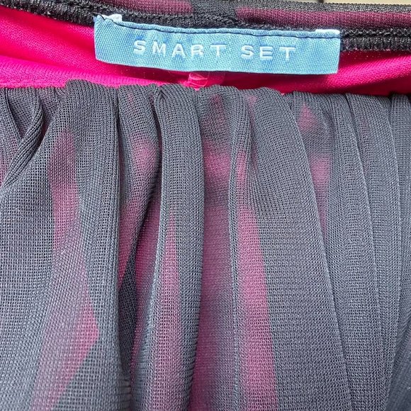 Gorgeous Vintage 90s Whimsygoth Mesh Overlay Ruched Prom Dress - Picture 8 of 8